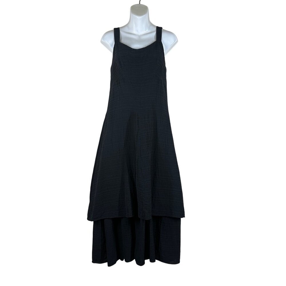 Vtg Pamela Vanderlinde Zone Sleeveless Silk Layered Midi Dress Womens Sz 10 USA